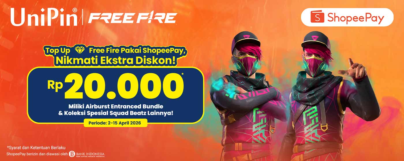 Raih Grand Prize Airburst Entranced Bundle! Top Up Pakai ShopeePay Diskon 20Ribu!